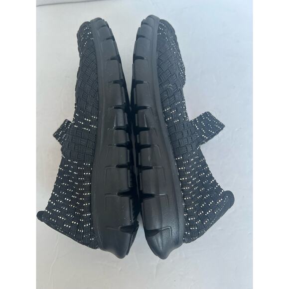 NEW Skechers Mary Jane Black Silver Stitching Comfort Woven Memory Foam Shoes 7 - Picture 6 of 9